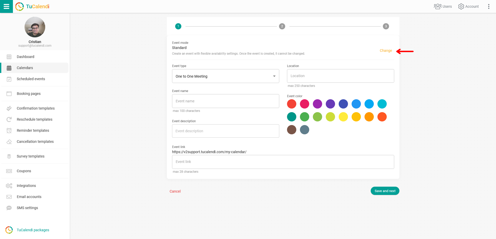 Create An Event With Fixed Dates And Times