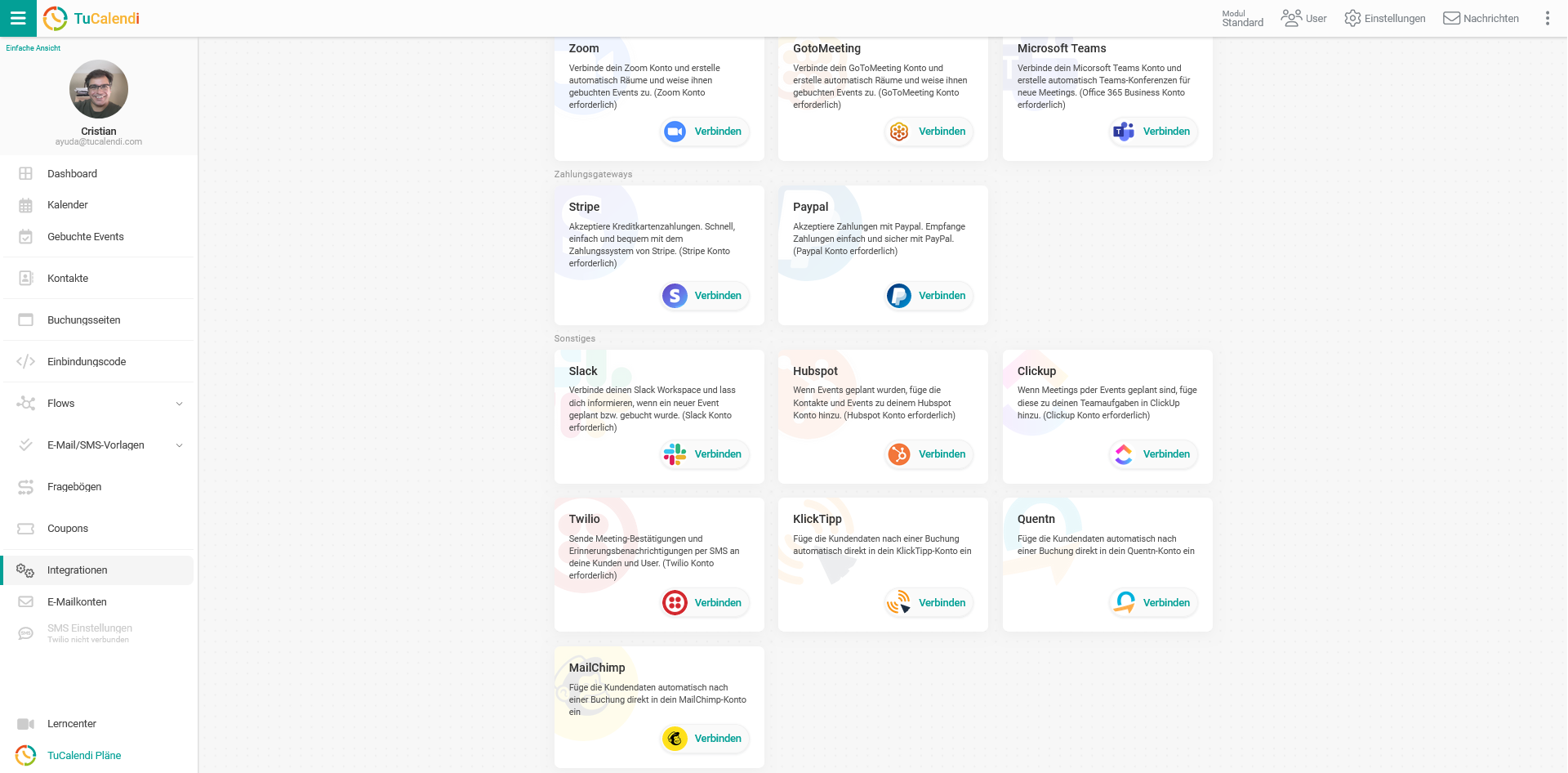 Neue Integrationen