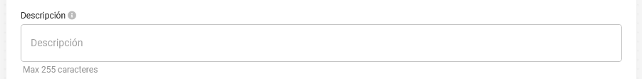 Descripción de la entrada en el marketplace