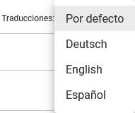 Traducciones automáticas disponibles